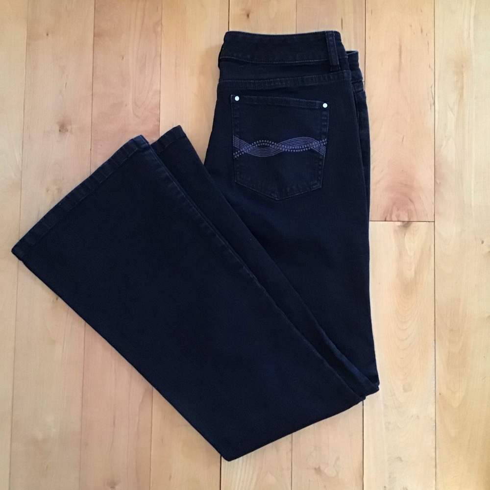 White House Black Market Black Flared Jeans